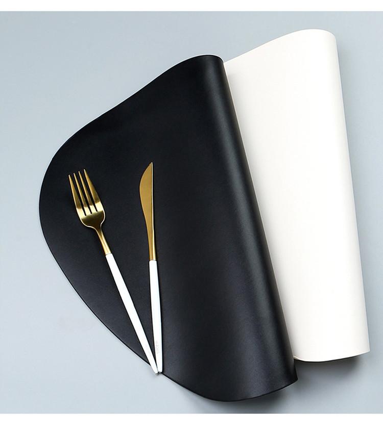 Faux Leather Waterproof Placemat Set
