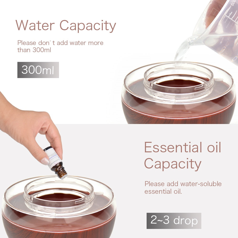 300ml USB Humidifier Electric Oil Aromatherapy